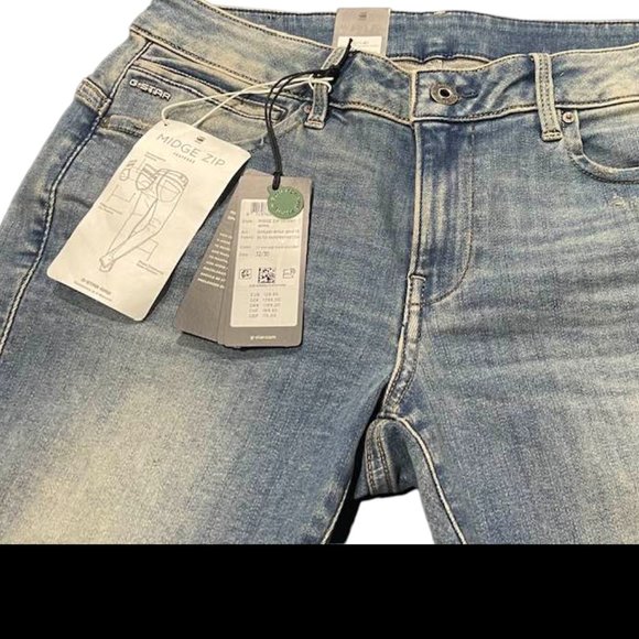 G-Star RAW Midge Zip Skinny Jeans NWT ~ with Back Zipper Pockets - 32W … - Picture 2 of 13